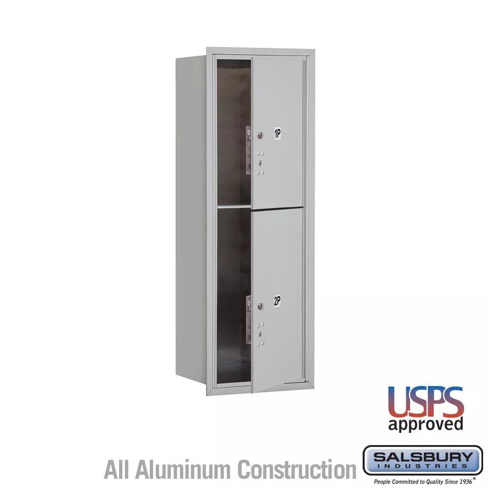 Salsbury 11 Door High Recessed Mounted 4C Horizontal Parcel Locker with 2 Parcel Lockers with USPS Access - Front Loading