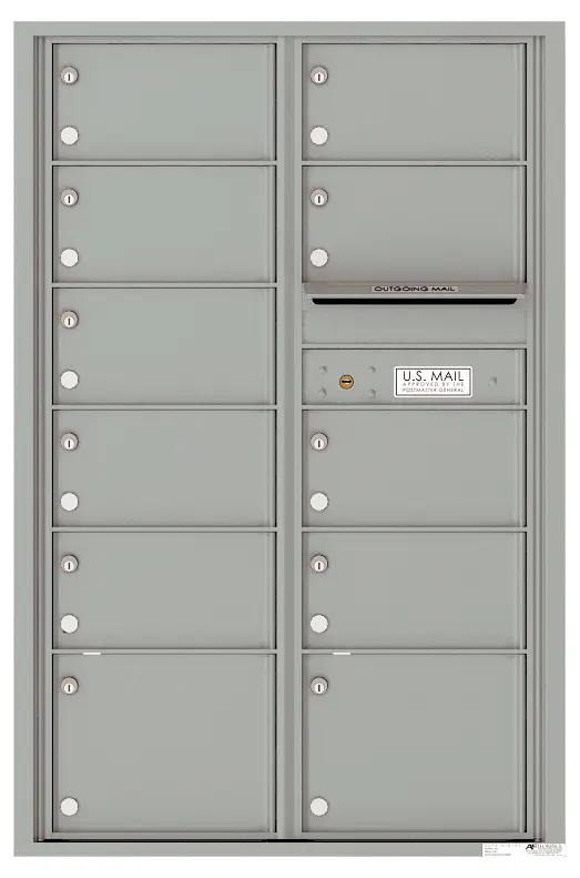 Florence 4C Horizontal Mailbox - 13 Doors High - 11 Doors - Double Column USPS Access