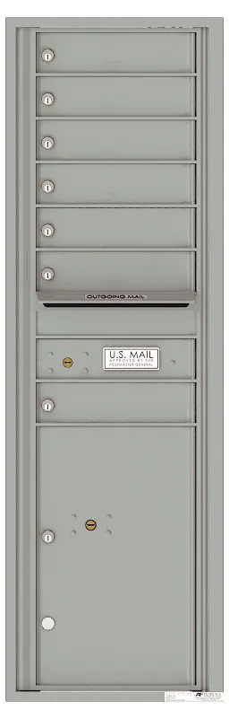 Florence 4C Horizontal Mailbox - 15 Doors High - 7 Doors, 1 Parcel Locker - USPS Access