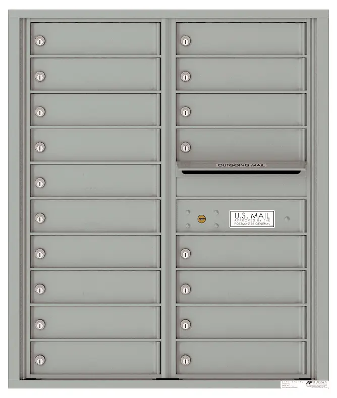 Florence 4C Horizontal Mailbox - 10 Doors High - 18 Doors - USPS Access