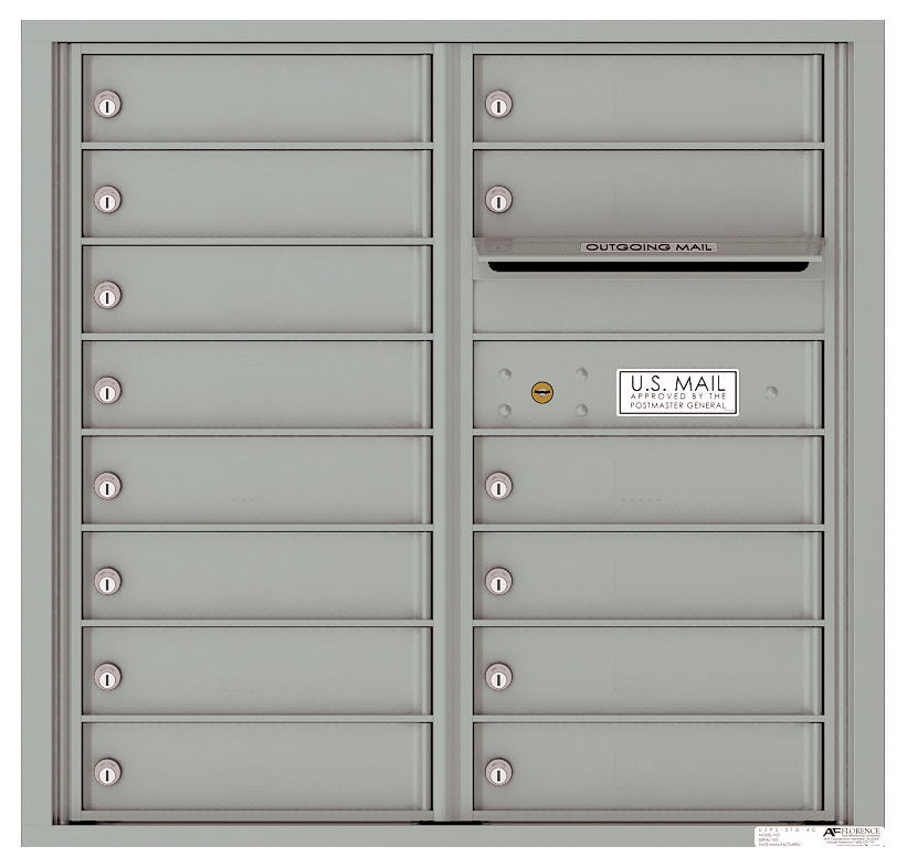 Florence 4C Horizontal Mailbox - 8 Doors High - 14 Doors - USPS Access
