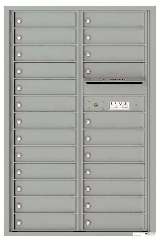 Florence 4C Horizontal Mailbox - 13 Doors High - 24 Doors - USPS Access