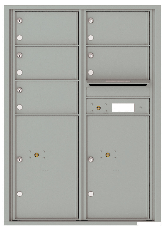 Florence 4C Horizontal Mailbox - 12 Doors High - 5 Doors, 2 Parcel Lockers - USPS Access