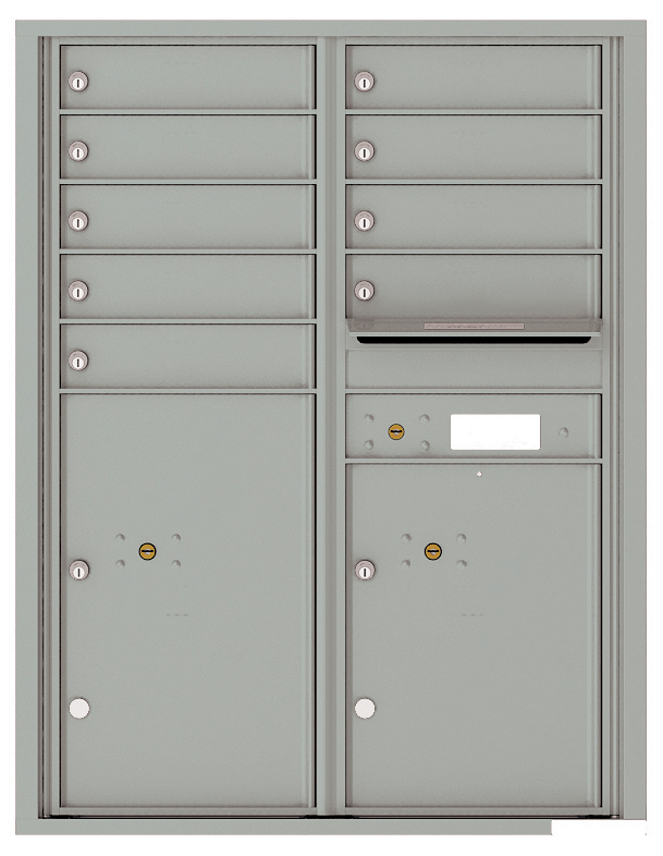 Florence 4C Horizontal Mailbox - 11 Doors High - 9 Doors, 2 Parcel Lockers - USPS Access