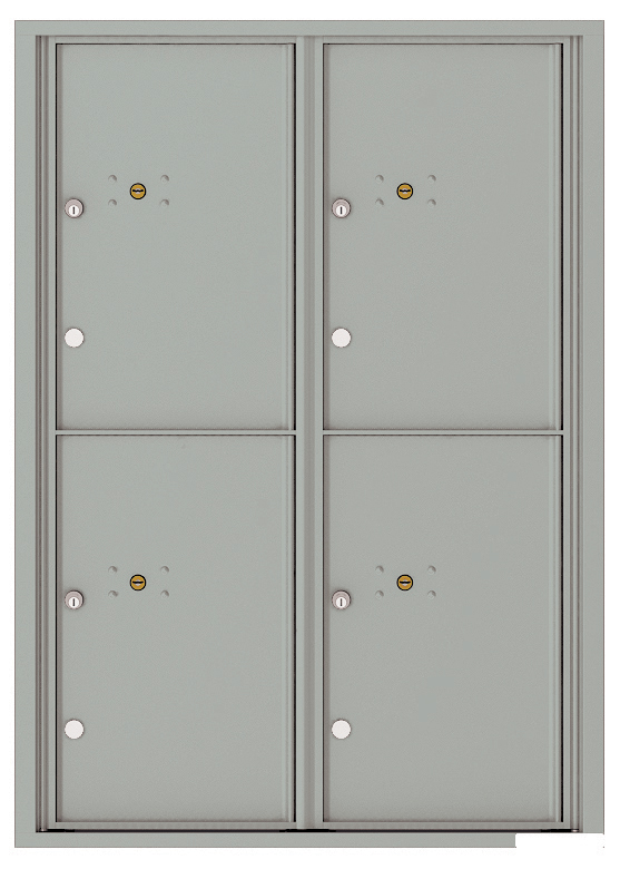 Florence 4C Horizontal Mailbox - 12 Doors High - 4 Parcel Lockers - USPS Access