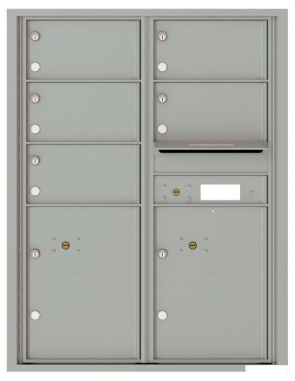 Florence 4C Horizontal Mailbox - 11 Doors High - 5 Doors, 2 Parcel Lockers - USPS Access